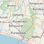 Peta lokasi: Purworejo, Indonesia untuk keperluan jadwal sholat