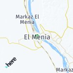 Peta wilayah El Menia, Mesir