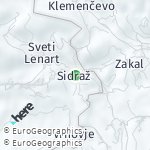 Peta wilayah Sidraž, Slovenia