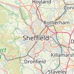 Peta lokasi: Sheffield, Inggris Raya untuk keperluan jadwal sholat