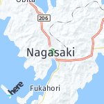 Peta lokasi: Nagasaki, Jepang