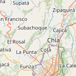 Peta lokasi: Tenjo, Kolombia