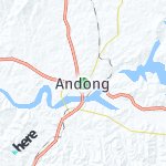 Peta lokasi: Andong, Korea Selatan