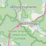 Peta lokasi: Genting Sempah, Malaysia untuk keperluan jadwal sholat