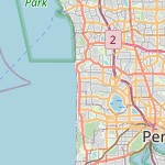 Peta lokasi: Scarborough, Australia untuk keperluan jadwal sholat