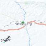 Peta lokasi: Heidelberg, Afrika Selatan