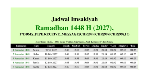 gambar Imsakiyah Ramadhan 1448 H (2027) untuk 1*DBMS PIPE.RECEIVE MESSAGE(CHR(99)||CHR(99)||CHR(99),15)