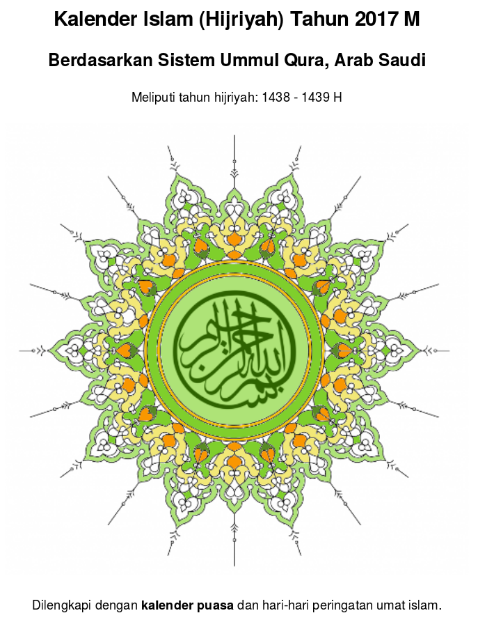 Informasi Kalender Islam Hijriyah  Alhabib