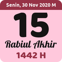 tanggal hijriyah hari ini, 2020-11-30 M, adalah 15 Rabi'ul Akhir 1442 H