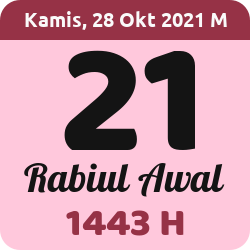 Hari Ini dalam Kalender Islam (Hijriyah): 21 Rabbi'ul Awwal 1443 H