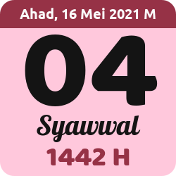 tanggal hijriyah hari ini, 2021-5-16 M, adalah 4 Syawal 1442 H