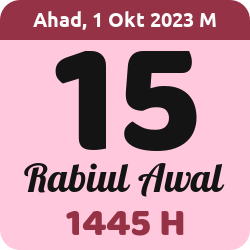 tanggal hijriyah hari ini, 2023-10-01 M, adalah 15 Rabi'ul Awal 1445 H