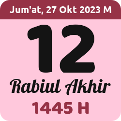 tanggal hijriyah hari ini, 2023-10-27 M, adalah 12 Rabi'ul Akhir 1445 H