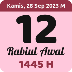 tanggal hijriyah hari ini, 2023-9-28 M, adalah 12 Rabi'ul Awal 1445 H