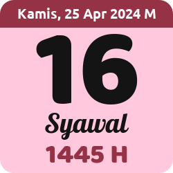 tanggal hijriyah hari ini, 2024-4-25 M, adalah 16 Syawal 1445 H