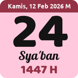 tanggal hijriyah hari ini, 2026-2-12 M, adalah 24 Sya'ban 1447 H
