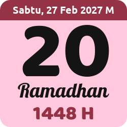 tanggal hijriyah hari ini, 2027-2-27 M, adalah 20 Ramadhan 1448 H