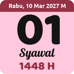 tanggal hijriyah hari ini, 2027-3-10 M, adalah 1 Syawal 1448 H