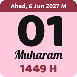 tanggal hijriyah hari ini, 2027-6-06 M, adalah 1 Muharam 1449 H