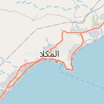 Map for location: Al Mukalla, Yemen