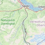 Map for location: Frutigen, Switzerland
