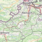 Map for location: Zwingen, Switzerland