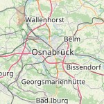 Map for location: Osnabrück, Germany