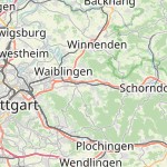 Map for location: Weinstadt, Germany