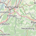 Map for location: Waldbronn, Germany