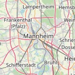Map for location: Mannheim, Germany