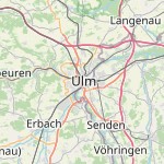 Map for location: Ulm, Germany