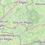 Map for location: Isny im Allgäu, Germany