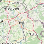 Map for location: Hof, Germany