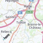 Map for location: Tubize, Belgium