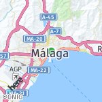 Map for location: Málaga, Spain