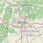 Map for location: Brno, Czechia
