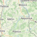 Map for location: Žinkovy, Czechia