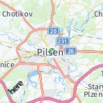 Map for location: Pilsen, Czechia