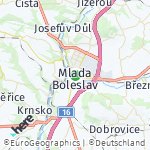 Map for location: Mlada Boleslav, Czechia