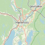Map for location: Ringerike, Norway