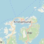 Map for location: Kristiansund, Norway