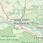 Map for location: Nowy Dwór Mazowiecki, Poland