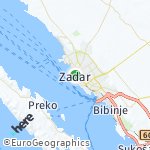 Map for location: Zadar, Croatia