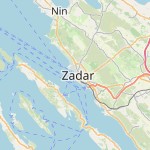 Map for location: Zadar, Croatia