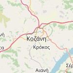 Map for location: Kozani, Greece