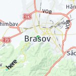 Map for location: Brasov, Romania