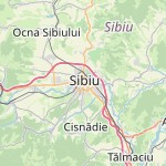 Map for location: Sibiu, Romania