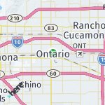 Map for location: Ontario, Amerika Serikat
