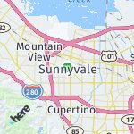 Map for location: Sunnyvale, United States