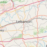 Map for location: Lebanon, Amerika Serikat
